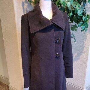 Anne Klein Assymetrical Wool Blend Coat